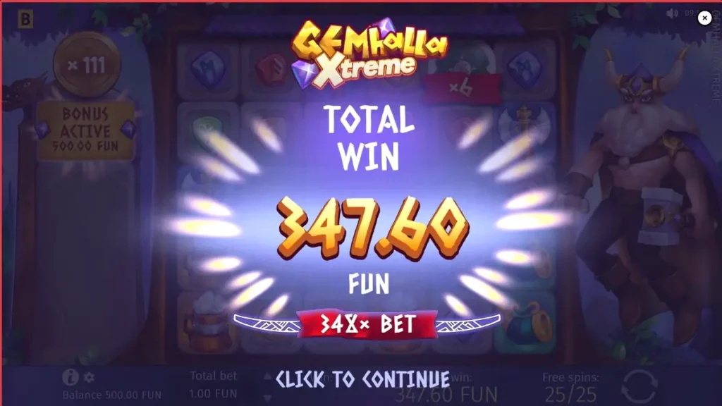 Interface do jogo Gemhalla Xtreme em um smartphone moderno